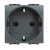 Priza schuko 2 module 16A Antracit Bticino Living Light